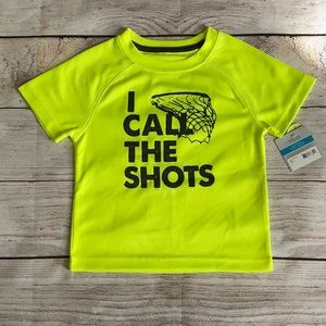 Carter’s Basketball Graphic Short Sleeve Tshirt Boys NWT Size 24 mo Yellow Green